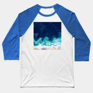 Crashing Waves digital paint pour Baseball T-Shirt